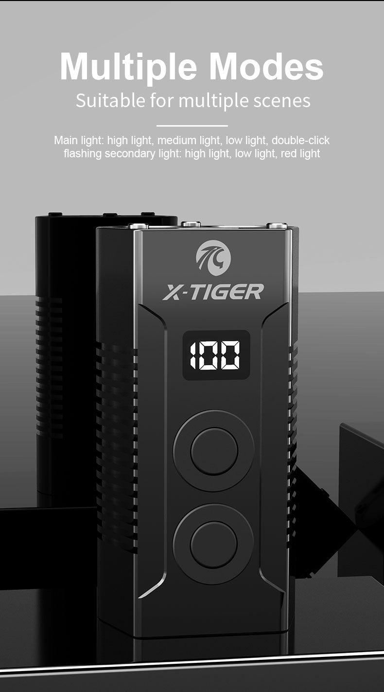 X-Tiger Bike Light Headlight Bicycle Lamp With Power Bank Rechargeable LED 5200mAh MTB Bicycle Light Flashlight Bike Accessories