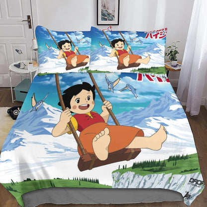 Heidi Bedding Set,Heidi The Girl From The Alps Bedding,Heidi and Family Duvet Cover Set,Bedroom Decoration