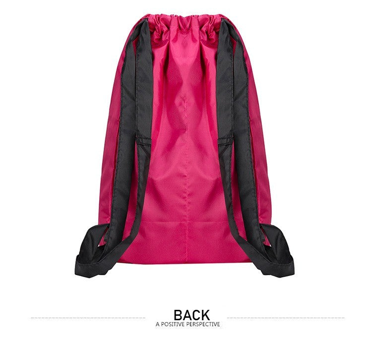 Mochila de Cordão Oxford para Exterior Unissex Bolsa Leve de Nylon Esportiva de Viagem de Grande Capacidade Versátil