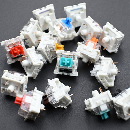 Switch Outemu Teclado Mecânico 3 Pinos Clicky Linear Tátil Silencioso RGB LED SMD Compatível com MX Switch para Jogos
