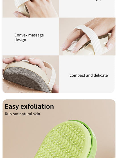 Long Handle Press Dispensing Bath Brush Soft Hair Scrub Mud Back Wiping Body Washing Tool