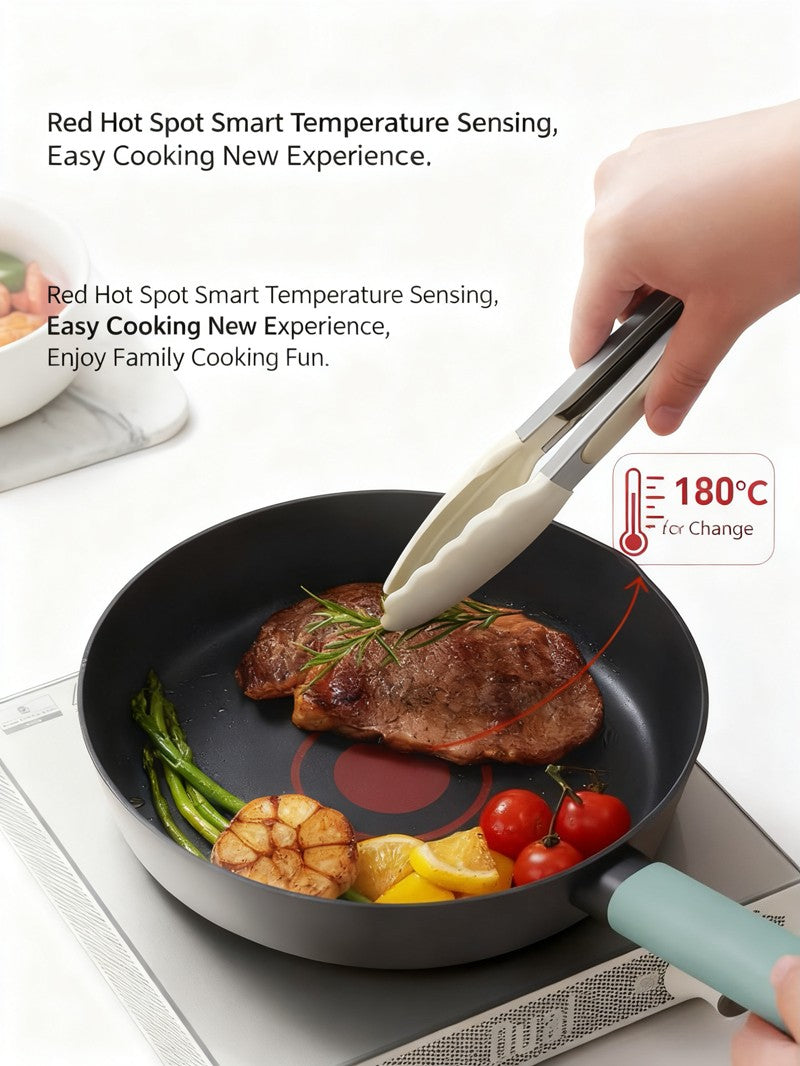 Fritadeira Funda Antiaderente 24cm LAN MI Panela para Fritar Wok Panela para Café da Manhã Panela para Panqueca Panela de Corpo Mais Fundo Panelas Multifuncionais
