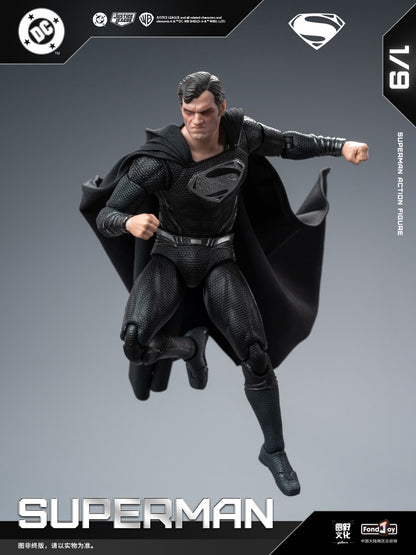 Original Fondjoy Black Superman 2.0 Figure Dc Zack Snyder'S Justice League Figures 1/9 Super Man Pvc Model Doll Joint Movable