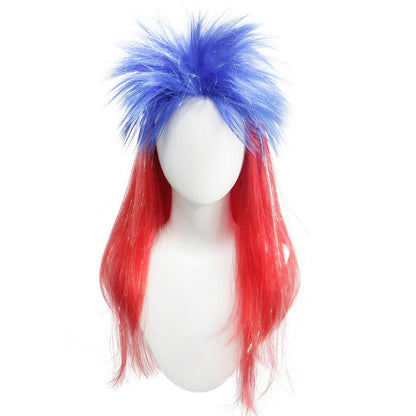Nova Peruca Sintética de Cabelo Liso e Comprido Matt Kill, Fibra Química, Estilo Punk Rock Fofo para Festa de Halloween