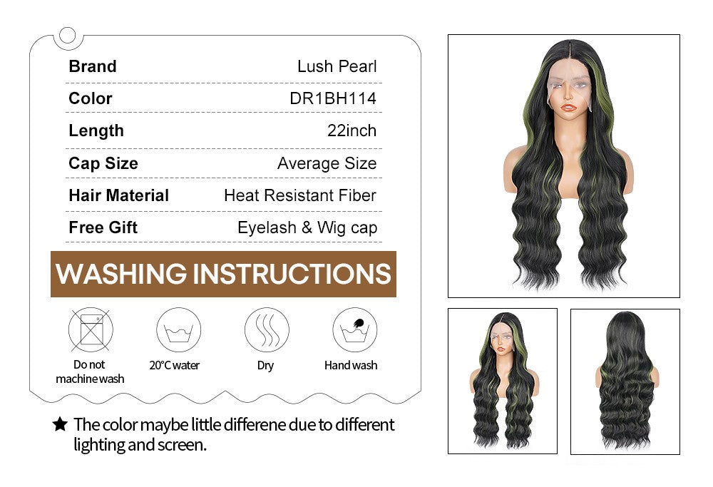 Peruca frontal de renda 13X6 preta com destaque loiro vermelho peruca sintética 13x4 pré-selecionada com linha do cabelo peruca frontal de renda feminina