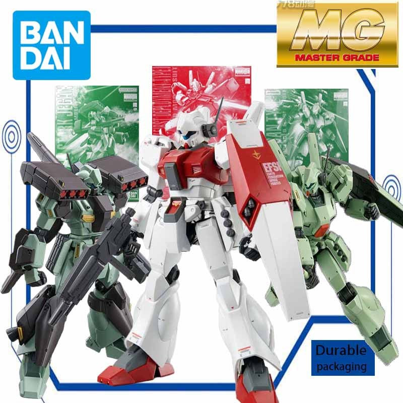 Bandai Original Modelo GUNDAM MG 1/100 BP Qualificação de Rede RGM-89D Jegan Anime Figura de Ação Montagem Brinquedos Meninos