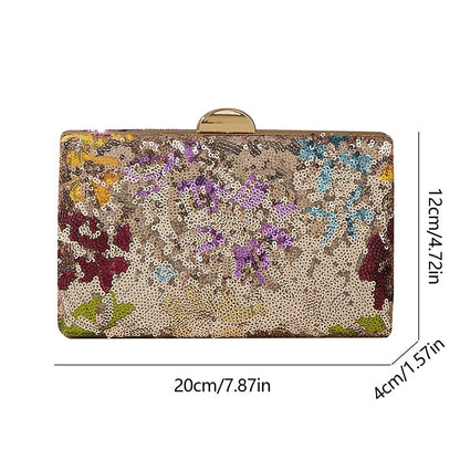 Women's Bag Trend 2025 New Chinese Style Embroidery Glitter Sequins Evening Bag Luxury Designer Clutch Bag Wedding Banquet Dress