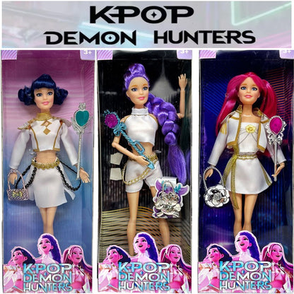 NOVAS Bonecas de Brinquedo Kpop Demon Hunters Bonecos de Ação Rumi Mira Zoey Lindas Princesas Bonecas para Meninas de Plástico Brinquedo DIY para Meninas