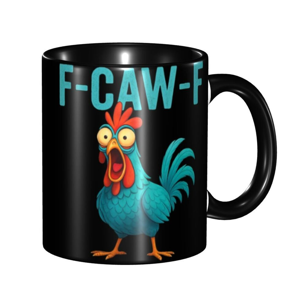 Funny F-Caw-F Chicken FCAWF Mug Fun Tea Cup Gift For Women Men