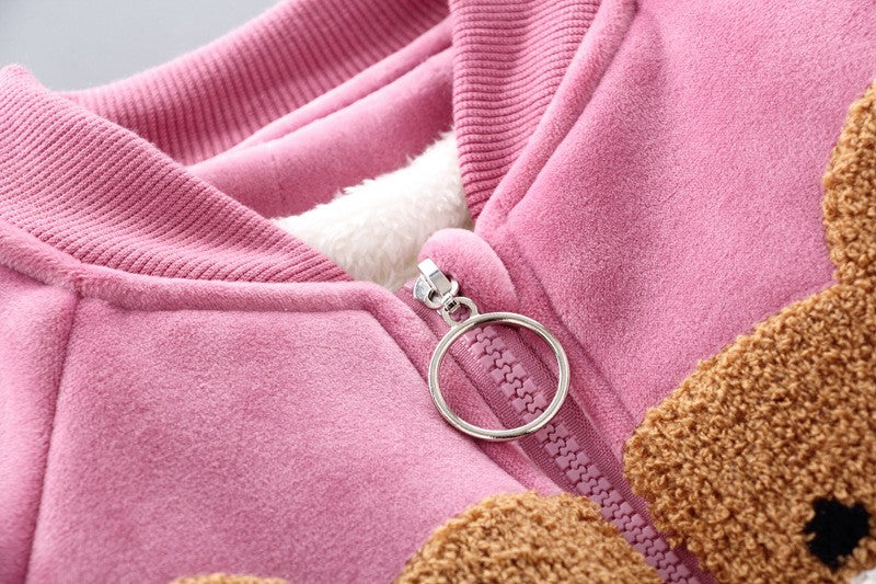 3PCS Winter Autumn Toddler Baby Boys Girls Clothes Baby Sweaters Coat +Pants +Hooded Vest Outfit Set Infant Warm Clothing Suits