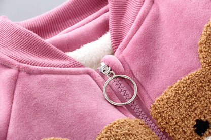 3PCS Winter Autumn Toddler Baby Boys Girls Clothes Baby Sweaters Coat +Pants +Hooded Vest Outfit Set Infant Warm Clothing Suits