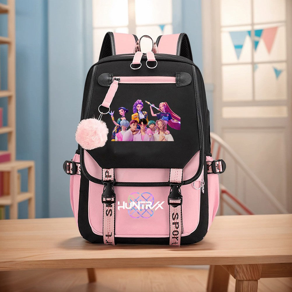 Mochila KPop Demon Hunters Mochila Demon Slayer Até 20L Durável Impermeável Mochila de Viagem Para Meninos Meninas Fãs Presente Periférico