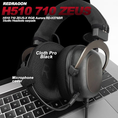Earphone pads For REDRAGON H510 710 ZEUS-X RGB replacement Earpads headphones Earmuffs Soft cloth Memory Covers Sponge  Protein