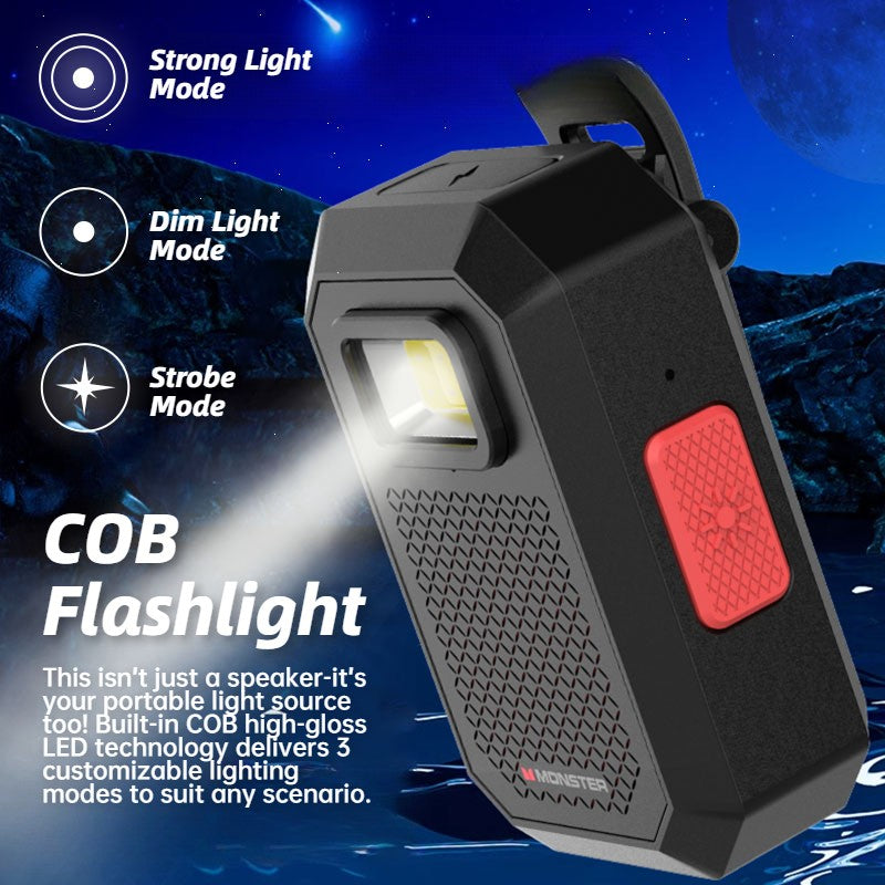 Monster X901 TWS Stereo Bluetooth Speaker Wearable Magnetic Clip-on Portable Bluetooth Sound Box IPX67 Waterproof Subwoofer