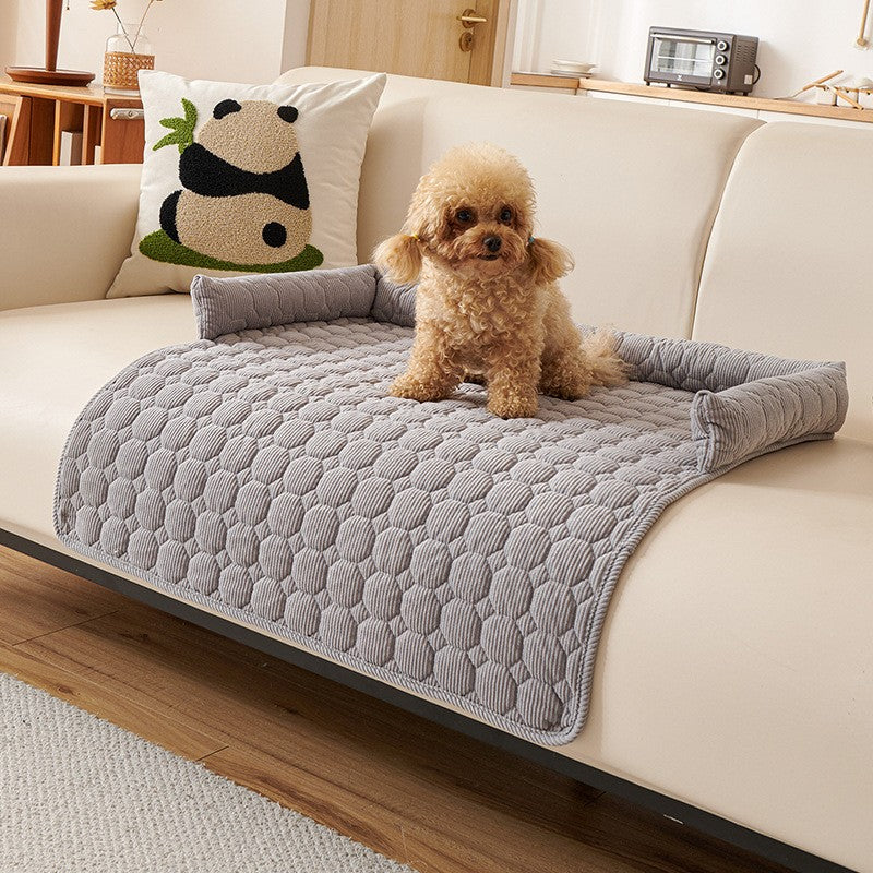 Inverno Quente Cama de Cachorro Sofá Capa Cobertor Super Macio Almofada Tapete para Cães Pequenos Travesseiro de Pescoço de Pelúcia Ninho de Gato Cama Para Perros