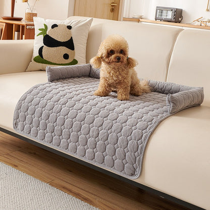 Inverno Quente Cama de Cachorro Sofá Capa Cobertor Super Macio Almofada Tapete para Cães Pequenos Travesseiro de Pescoço de Pelúcia Ninho de Gato Cama Para Perros