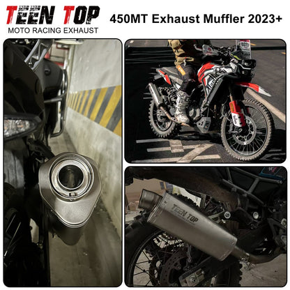 For CFMOTO 450MT Exhaust Muffler High Performance Stainless Steel Motorcycle Escape 450 MT Racing Moto Silencieux 2023+
