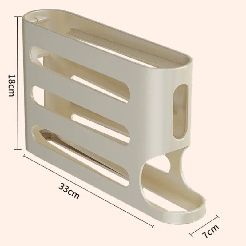 Multi-Tier High-Capacity Automatic Slide-Down Egg Holder Refrigerator Side Egg Storage Tray Kitchen Egg Storage Tray