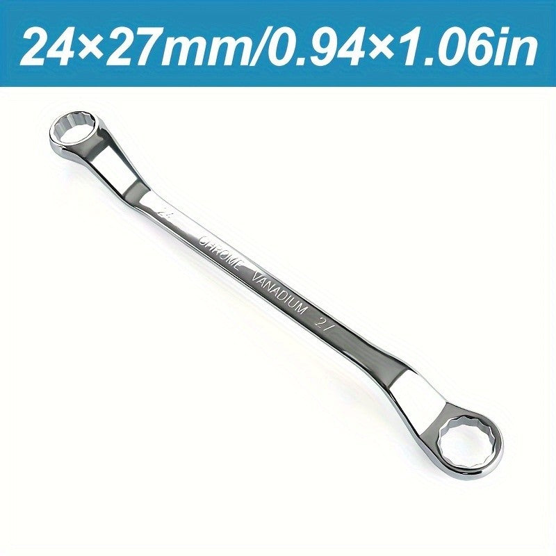 1pc Chrome Vanadium Steel Dual Head Dual-purpose Plum Wrench Auto Repair Wrench Tool Eye Wrench Repair Hardware Tool Plum Wrench