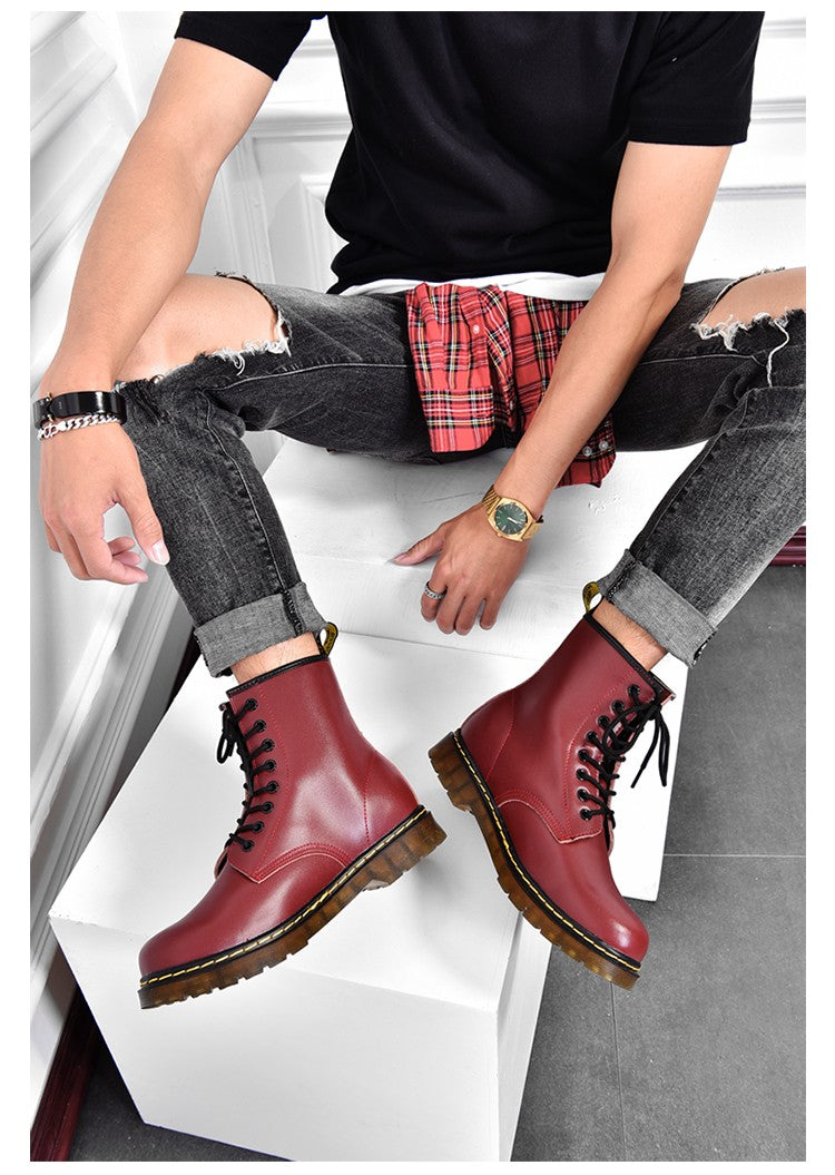 Tênis Botas Masculinas de Inverno Quentes Botas de Tornozelo para Homens Botas de Cano Alto Tênis Masculinos Botas Chelsea Masculinas Sapatos Casuais de Boa Qualidade