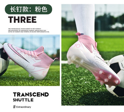 Hot Sale Mens Soccer Cleats High Ankle Football Shoes Long Spikes Outdoor Soccer Traing Boots For Men Women Soccer Shoes