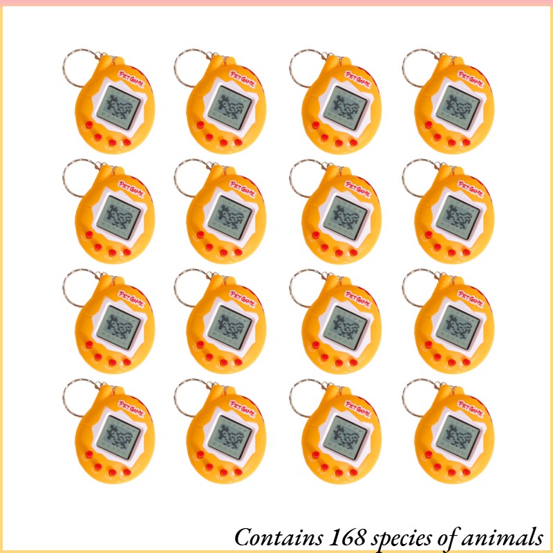 64-6PCS Virtual Pet Keychain Tamagotchi Electronic Toys for kids Video Game Party Favors Birthday Gifts School Classroom Prizes