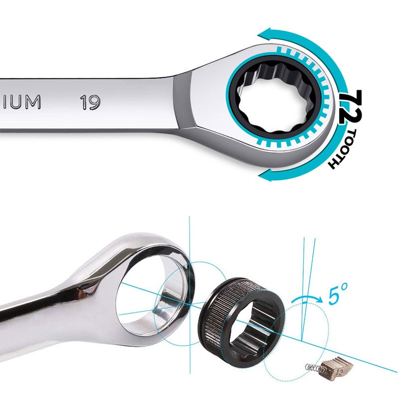 1 Chave Combinada Catraca Métrica Ferramenta Multiuso Chave Catraca Conjunto de Ferramentas Chave Universal Ferramentas para Reparação Automotiva