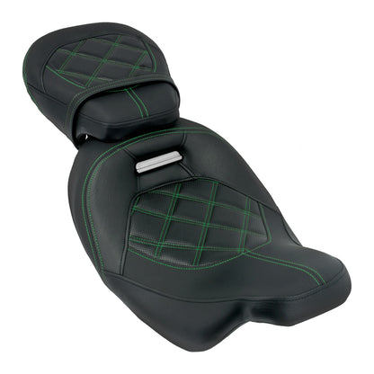 Assento de Motocicleta Duplo Preto Dianteiro Traseiro para Piloto e Passageiro para Harley Touring Road King Street Electra Road Glide 2009-2024