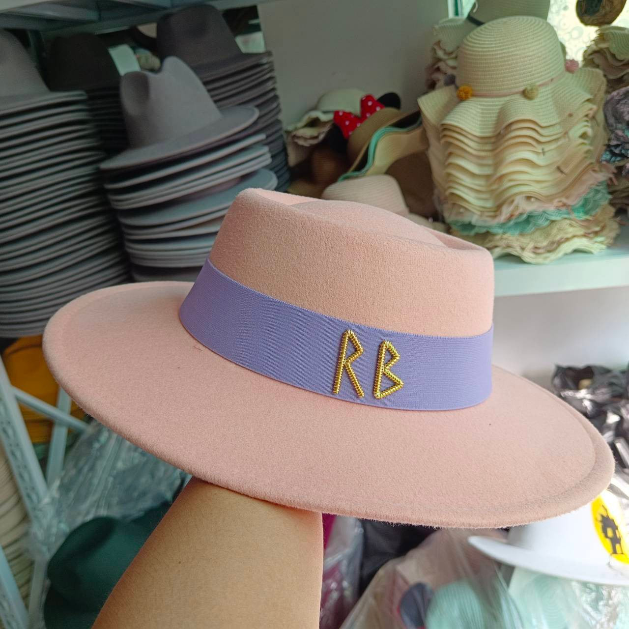Fedora Chapéu de Copa Reta Chapéu de Outono/Inverno Chapéu RB Britânico Francês Chapéu de Copa Reta Chapéu Punk Jazz Chapéu de Aba Larga Gorras ??