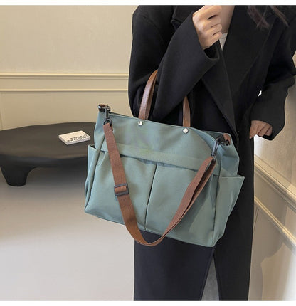 Multi Functional Tote Bag: Durable Nylon Work & Daily Shoulder Purse, Large Capacity Handbag Crossbody Bags for Women Daily Use