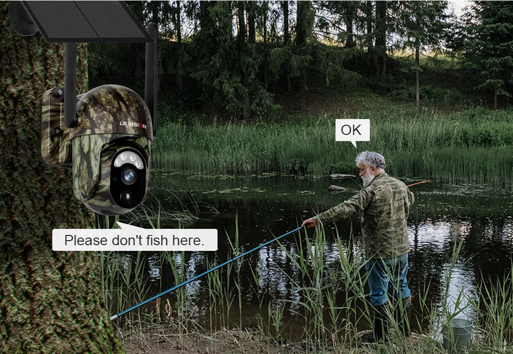 LS VISION 4G /WFII Solar Security Cameras Wireless Outdoor  2K HD Video Surveillance Color Night Vision Human/Animal Detection