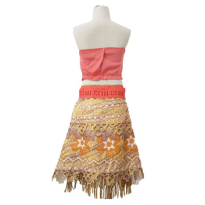 Disney NEW Moana Episode 2 Movie Costume Princess Vaiana Role Play Dress Girls Carnival Outfit Toddler Polynesian Beach Dress