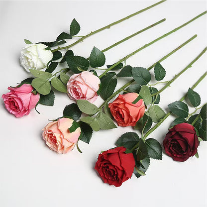 1/3/5/10/20pcs Roses Artificial Flowers Rose Flower Branch Artificial Red Roses Realistic Fake Rose for Wedding Home Decor