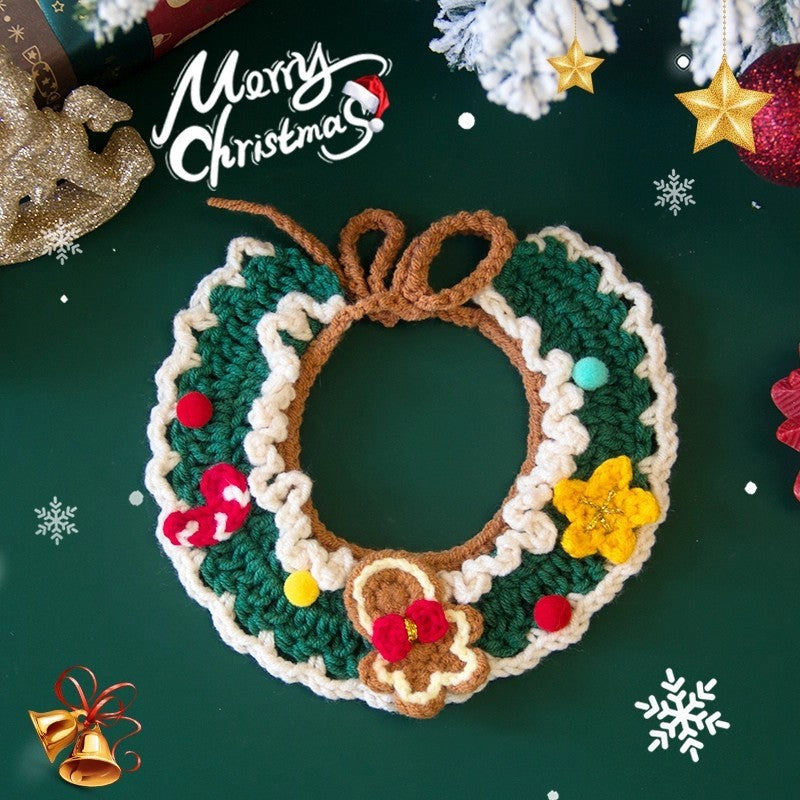 Roupa para cachorro Coleira para gato Roupa para gatos Cachecol de Natal para animais de estimação Coleira de Natal Fofo Doce Decoração para animais de estimação Gravata-borboleta Fantasia de gato Acessórios para gatos