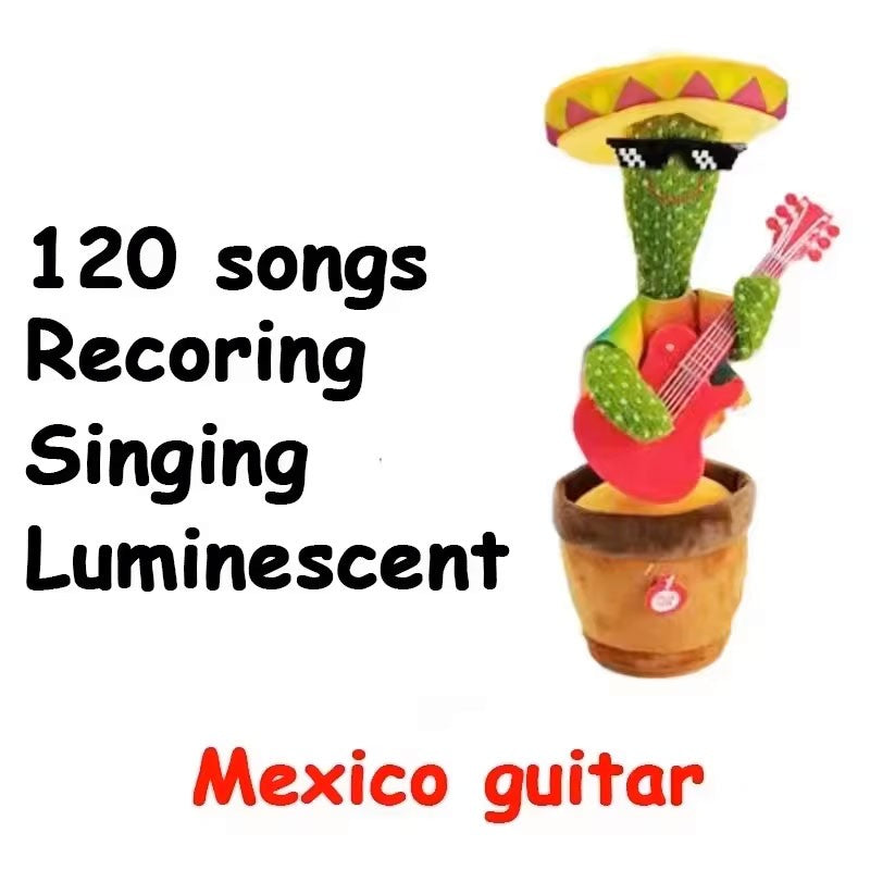 Talking, Recording ,Dancing Cactus Toys, Children's Electronic Plush Cactus Toys, 120 Songs, Children's Birthday Gifts