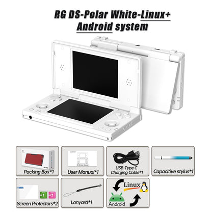 Anbernic RG DS Retro Video Game Console 4 Inch IPS Dual Multi-touch Screen Android 14 Flip Game Player RGDS For Christmas Gift