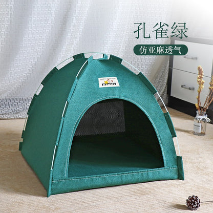 Cama Toca para Pets Removível Sofá Cesta para Gatos de Lona Casa Semiaberta para Gatos Toca Caverna para Cães Cama para Gatos para Decoração de Quarto Suprimentos para Pets