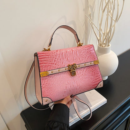 Luxury Purple Handbag Classic Women Bag 2025 New Designer Shoulder Bag High Quality Solid Pu Leather Crossbody Small Square Bag