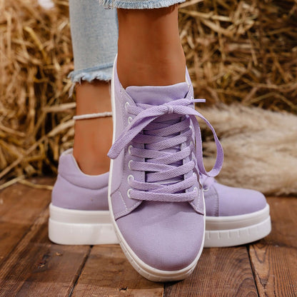 Tênis Feminino 2025 Nova Moda Casual Sapatos Femininos Tênis Designer de Verão Feminino Cadarço Plataforma Esporte Sapatos Feminino