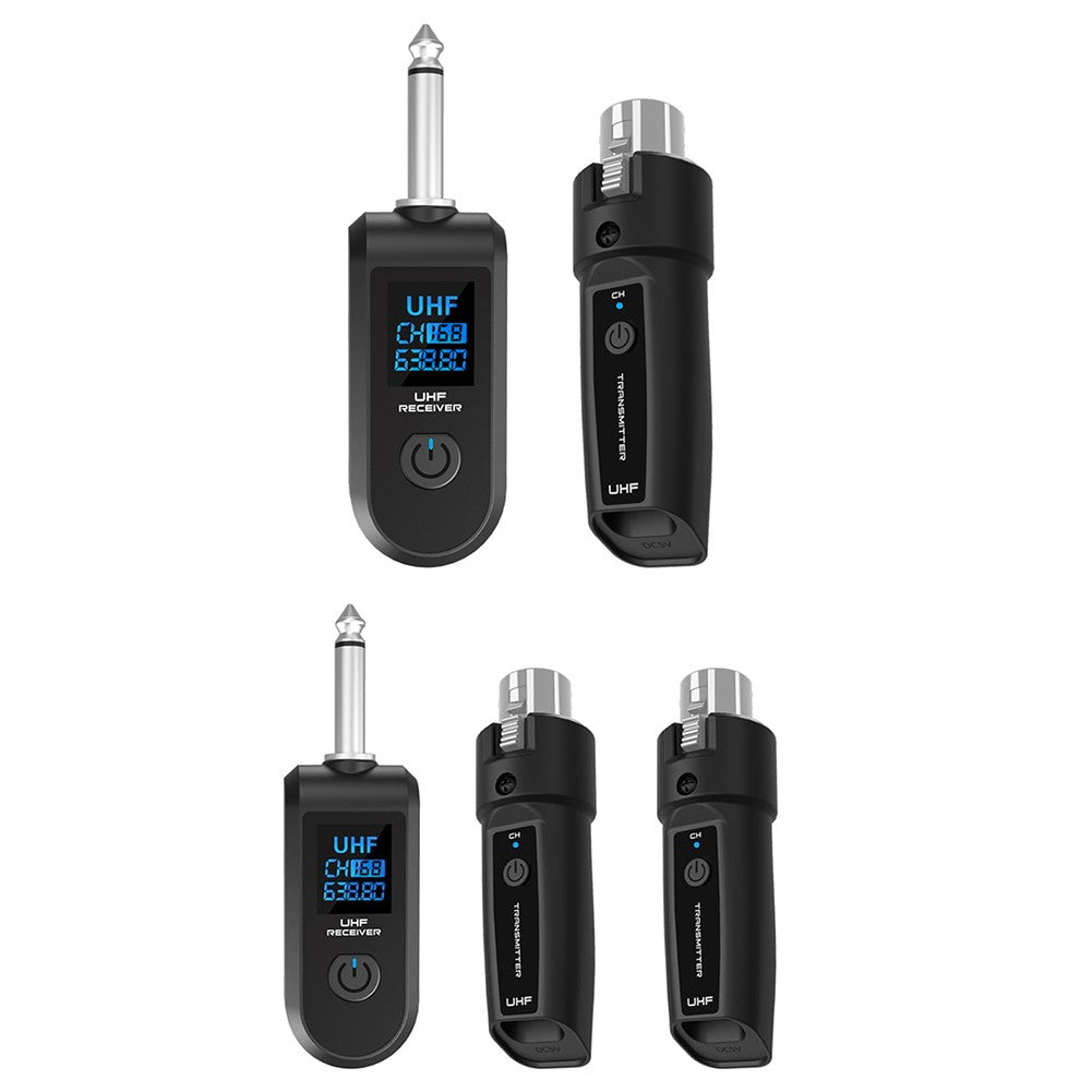Conversor de Microfone Sem Fio XLR Recarregável Transmissor e Receptor Microfones para Mesa de Áudio Microfone Dinâmico Guitarra Elétrica