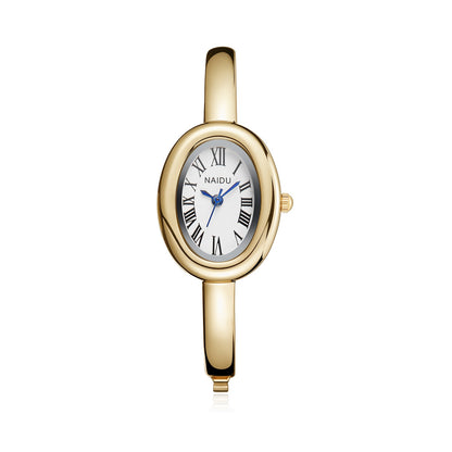 Fashionable Luxury Elegant ladies' Bracelet Watch Roman Numeral Oval Waterproof Women's Quartz Watch reloj ???? ??????? ????????