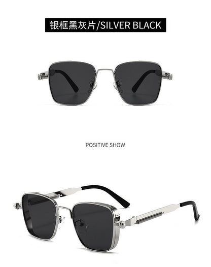 Óculos de Sol Polarizados Masculinos 2025 de Alta Qualidade, Estilosos para Dirigir, Antirreflexo, Proteção UV, Metal, Estilo Punk, Tendências da Moda