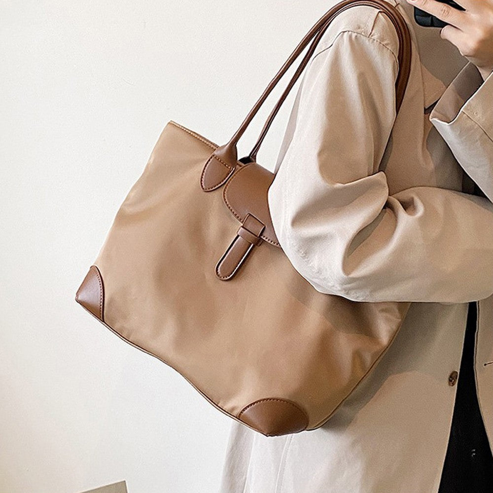 New high-capacity women's bag, fashionable and casual nylon handbag, mommy shopping bag, commuting bag, one shoulder tote bag