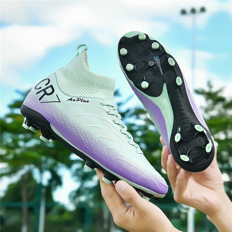 New Men Football Boots Cleats Soccer Shoes Adult Non Slip Outdoor Sport Boys Long Spikes Training Breathable Match Comfortable