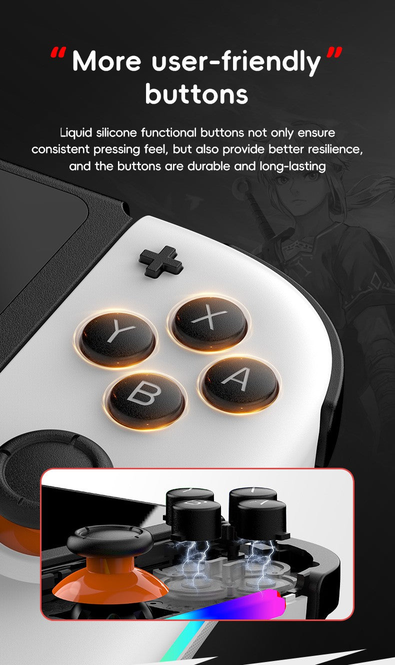 Wireless Switch L/R Controllers Hall Joystick RGB Colorful Light BT 5.3 Wake Up Six-Axis Vibrating Joypad For Switch/Lite/Oled