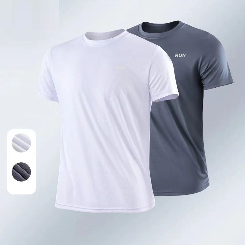Men Fitness Gym t-Shirt Quick Dry Sport Running Shirts Man Short Sleeve Bodybuilding Top Training Football Jersey Man Sportswear