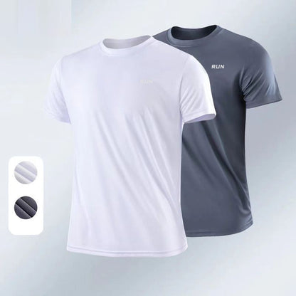 Men Fitness Gym t-Shirt Quick Dry Sport Running Shirts Man Short Sleeve Bodybuilding Top Training Football Jersey Man Sportswear