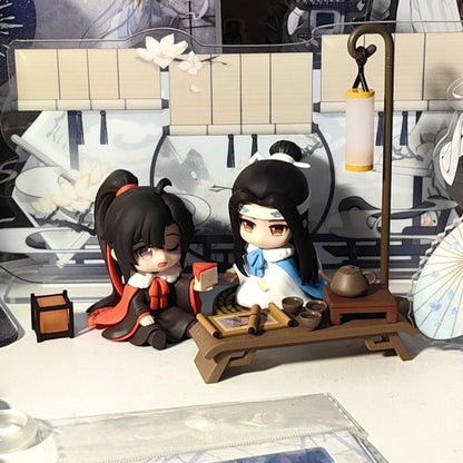 Mo Dao Zu Shi Cloud Deep Series Anime Figurine - Wei Wuxian Lan Wangji Q-Version Action Toy Model Collectible Gift for Fans