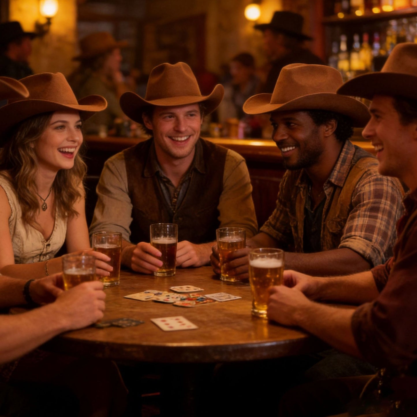 4-24Pcs Western Cowboy Hat for Men Women Adjustable Felt Cowgirl Hats Wide Brim Fedoras Hat for Adult Bachelor Party Costume