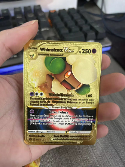 Cartas Pokémon Espanhol Cartas Metálicas Pokémon Cartas de Ferro Pokémon Mewtwo Pikachu Gx Charizard Vmax Cartas Pokémon Vmax